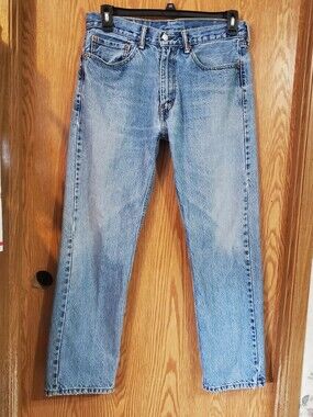 Levi's 505 Light Blue Straight Men's Jeans 34/32 100% Cotton